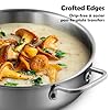 VocVoi Stainless Steel Pan with Lid, 6 QT Stainless Steel Saute Pan, 12 Inch Frying Pan, PFOA & PTFE Free, Tri-Ply Skillet, Stainless Steel Pot, Dishwasher & Oven Safe, Works on All Cooktops #4