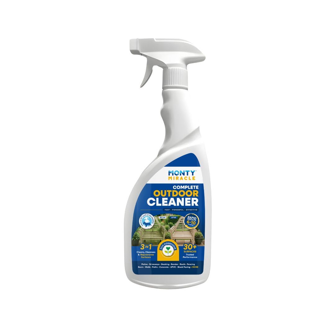 Monty Miracle® Outdoor Cleaner, 5 Litre. Clean & Rejuvenate your Patio, Decking, Fencing, Paths, Driveway, Render & More - Results in 6-10 Minutes! Slip free — view 17