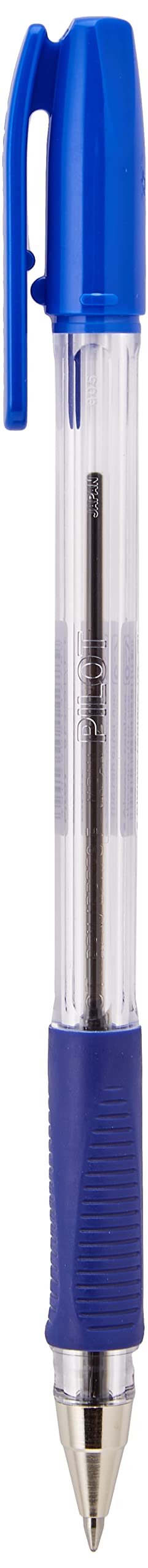 Pilot BPS GP Kugelschreiber 12 Stück gummierter Griff F 0,7 mm Schreibspitze 0,32 mm Strichbreite 12 Stück blau