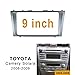 weevoo Electronic 9 Inch Car Radio Replacement Compatible Wih Toyota Camry Solara 2006-2009 Double Din Stereo Adapter Car DVD Frame Audio Fascia Panel Dash Install Kit