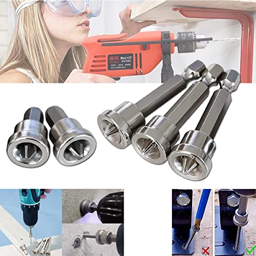 Magnetic Positioning Screwdriver Bits Set, Ph2 Magnetic Phillips Screwdriver Set Bits, Hex Shank Positioning Bit Batch Head for Manual Electric Screwdriver Impact Drill Toolkit Accessory (25mm+50mm)