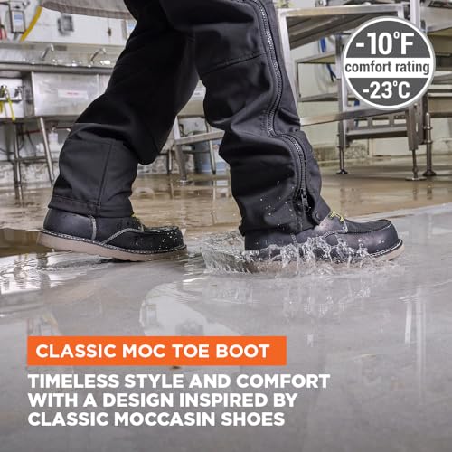 RefrigiWear Men's Classic Insulated Leather Anti-Slip Waterproof Safety Moc Toe Hiker Boot2