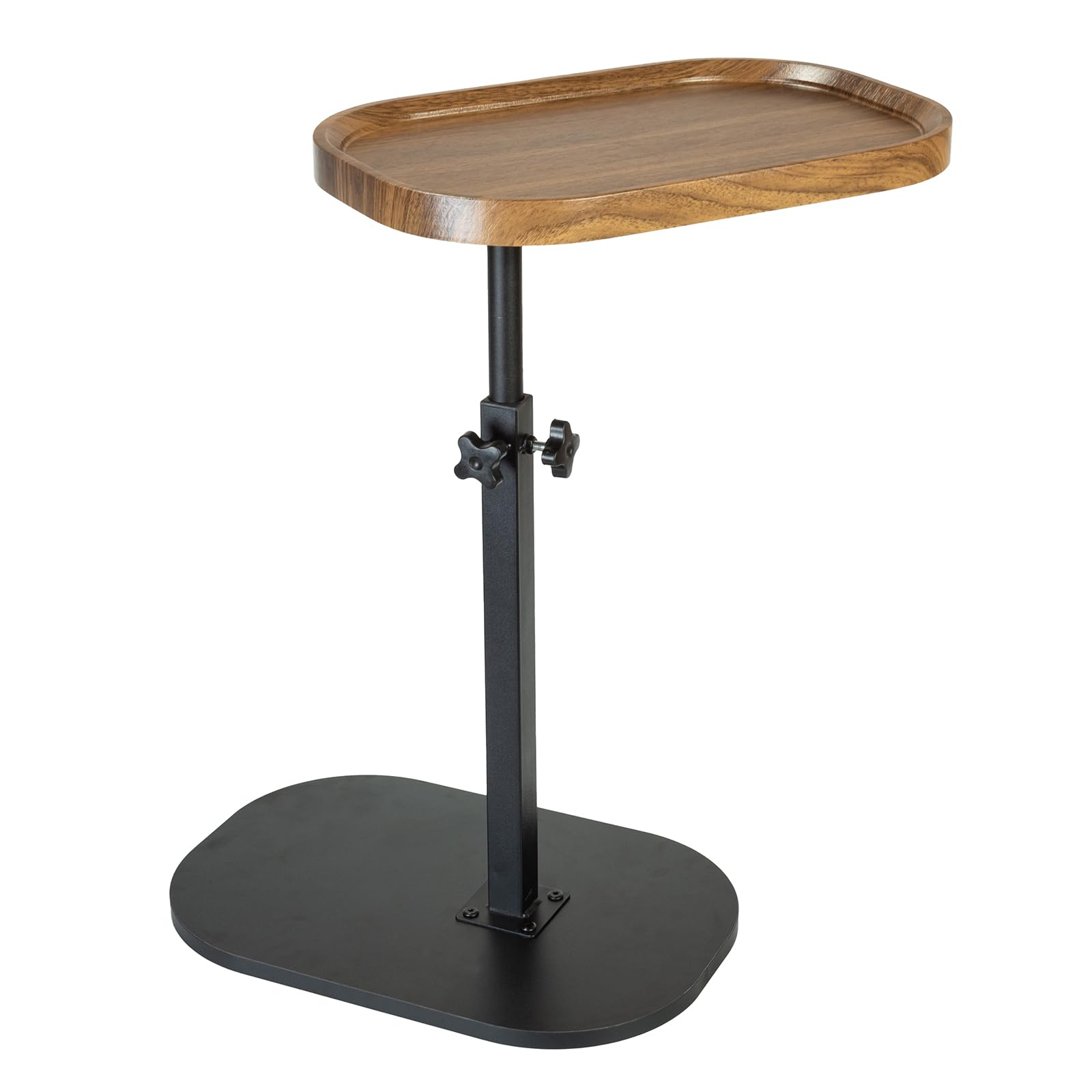 XUDREZ Mesa auxiliar ajustable en forma de C, mesa auxiliar giratoria de 360° en forma de C, mesas auxiliares de sofá que se deslizan debajo, mesa auxiliar pequeña moderna para sofá, cama, bañera,