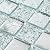 Adedeo Crystal Diamond Mosaic Tile Square Mirror Glass Mosaic Tile for Kitchen Backsplash Bathroom Wall (6 Sheets, Silver Square Flat Mirror)