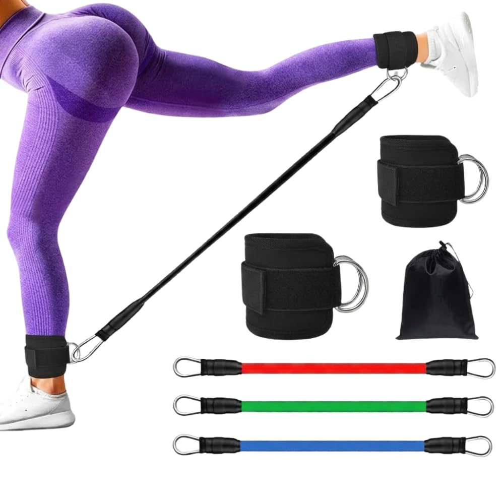 Drumstone (𝐒𝐩𝐞𝐜𝐢𝐚𝐥 𝟏𝟓 𝐘𝐞𝐚𝐫𝐬 𝐖𝐚𝐫𝐫𝐚𝐧𝐭𝐲) Ankle Resistance Bands with Cuffs – 10/20/30/40LB Adjustable Leg & Glutes Workout Bands for Women, Butt, Legs, Home, Gym & Fitness-picture-28