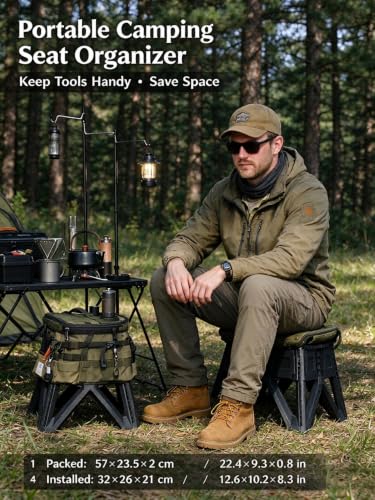 ChayWillow Tactical Folding Stool Cover with Storage Pockets - image 8