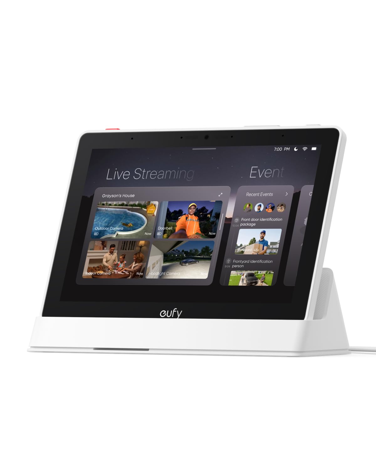 eufy Smart Display 8" Smart Home Hub kompatibel mit eufy Sicherheitsgeräten 4 Ansichten 1 Display kein ABO