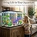 9 Pack Fish Tank Decorations Set Aquarium Decor Rock Cave Hideout, Artificial Aquarium Plants Plastic Betta Leaf Hammock Goldfish Betta Fish Tank Accessories Small Large Fish Bowl Ornaments