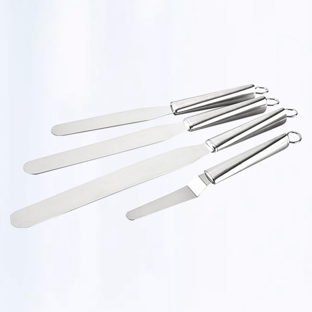 4pcs Stainless Steel Cream Spatula for Smooth Icing, Cake Decorating