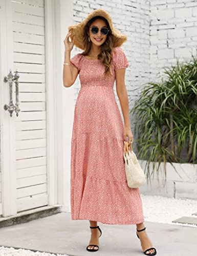 Image of Maternity Dress Women's Off Shoulder Split A Line Casual Maxi Dress Photography Dress for Babyshower