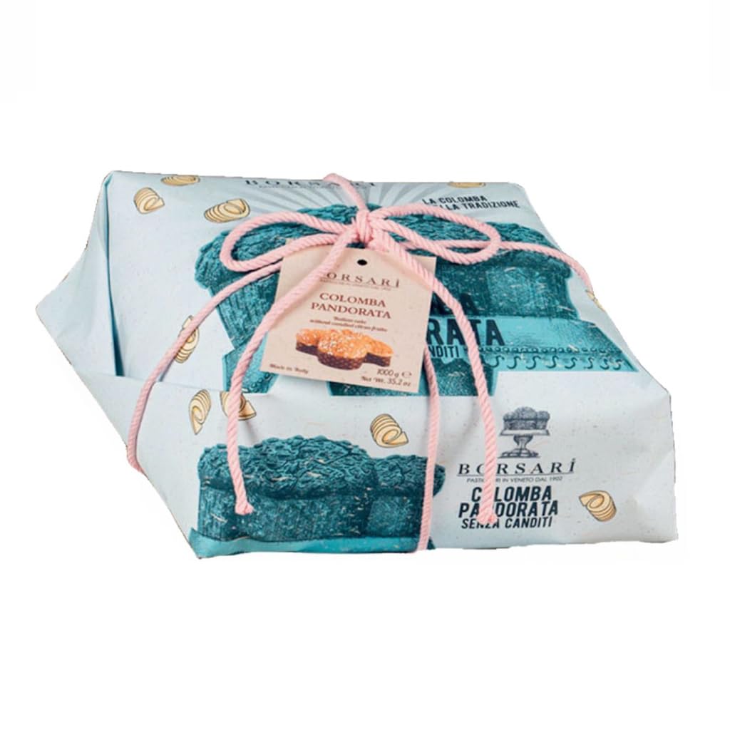 Colomba Pandorata Rustic Line Borsari, Unmistakable Softness of Pandoro Net Wt: 2.2 lb / 1kg By Tita Italian