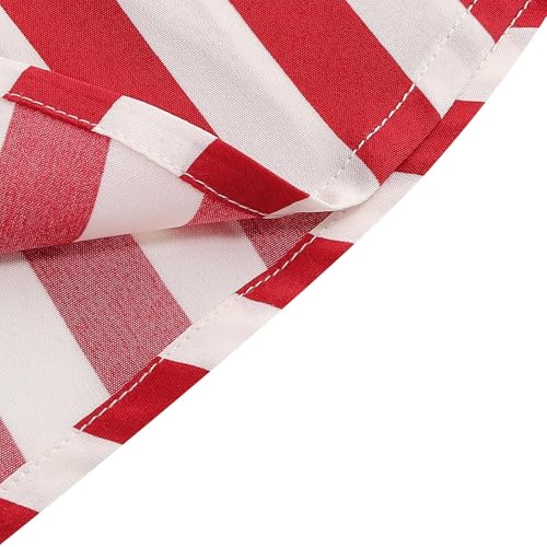 1950s Bow Skirts for Women Vintage Striped Midi Skirt High Waist A-Line Flared Skirt Office Casual Knee Length Stripes Skirts4