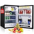 Smad 12 Volt RV Refrigerator, 4.6 cu.ft RV Fridge,12v Refrigerator Compressor Cooling,12V 24V DC,Reversible Door, Black,for Truck,RV,Camping,Travel