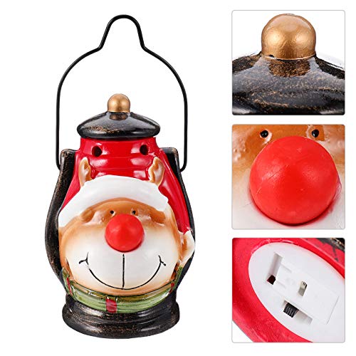 Toyvian Lanterna de Natal Decorativa Boneco de Neve Estatueta Led Acendeu Abajur de Mesa Natal Natal