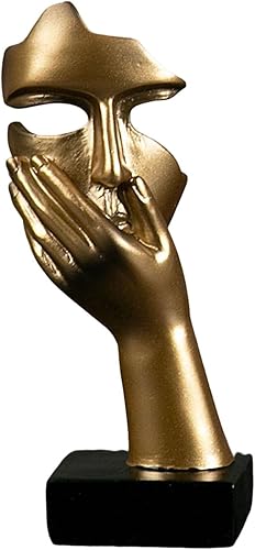 Miniatura 3 de Estatua de arte facial moderno y simple creativo, escultura de pensador, figura abstracta, artesanía, artilugio, tallado a mano, para el hogar,