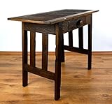 Material: Teakholz livasia Teakholztisch mit Schublade, Schreibtisch, Esstisch, Beistelltisch, Küchentisch (Teakholzplanken)