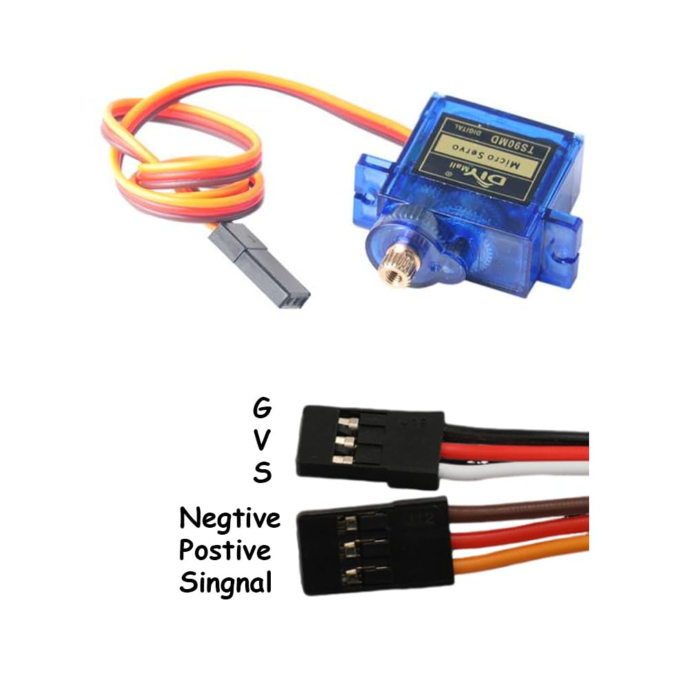 TS90MD 9G Micro Servo Numérique Full Metal Gear 360 Degrés Rotation Continue pour RC Drones Bras Robotique Smart Car Need PWM 500~2500usec (lot de 4 pièces)