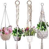 Maceta Colgante de Cuerda para macramé Interior, Brown 5 Plant Pot