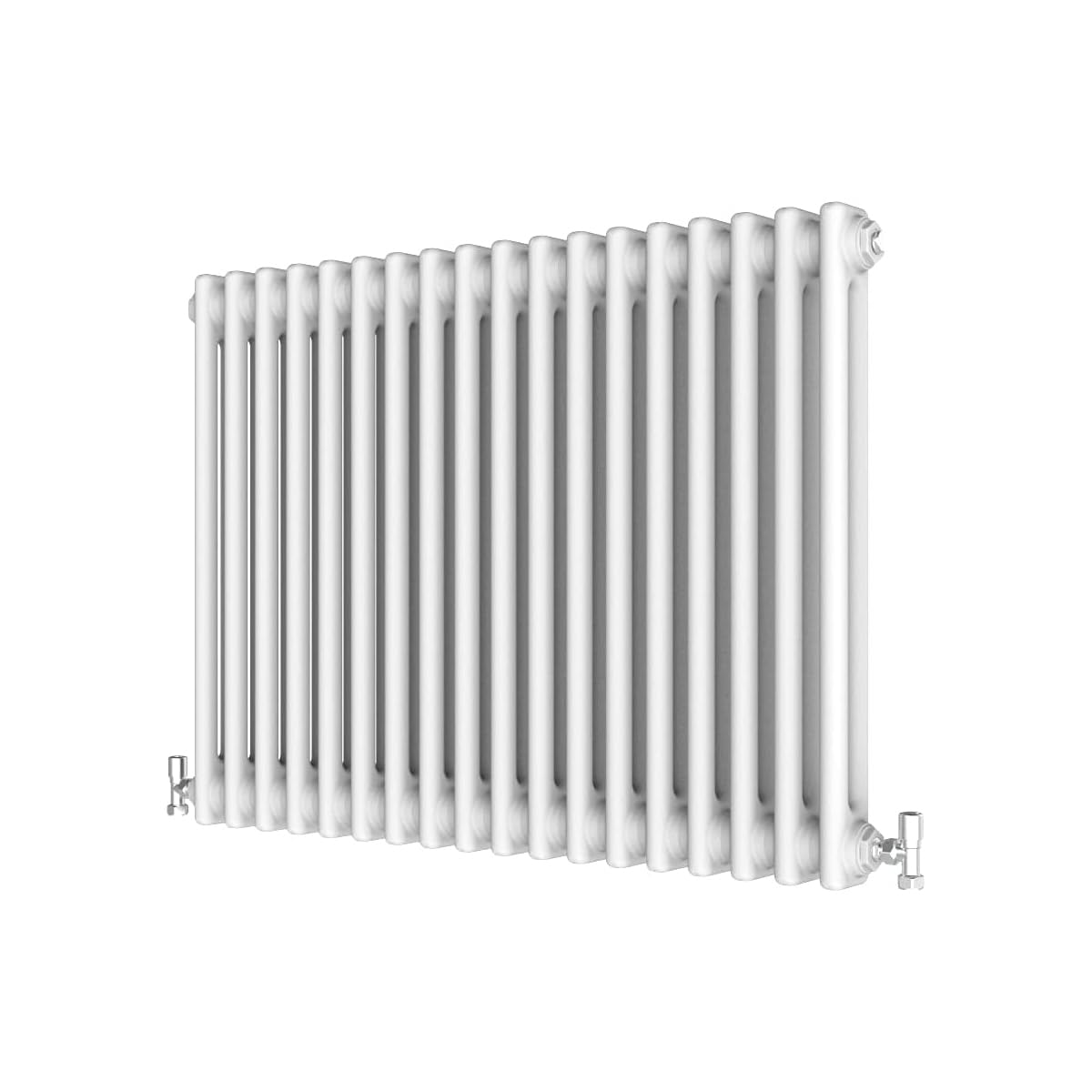 Radbliss Horizontal Traditional 2 Column Radiator 600x830mm White Cast Iron Style Design RAD Central Heating
