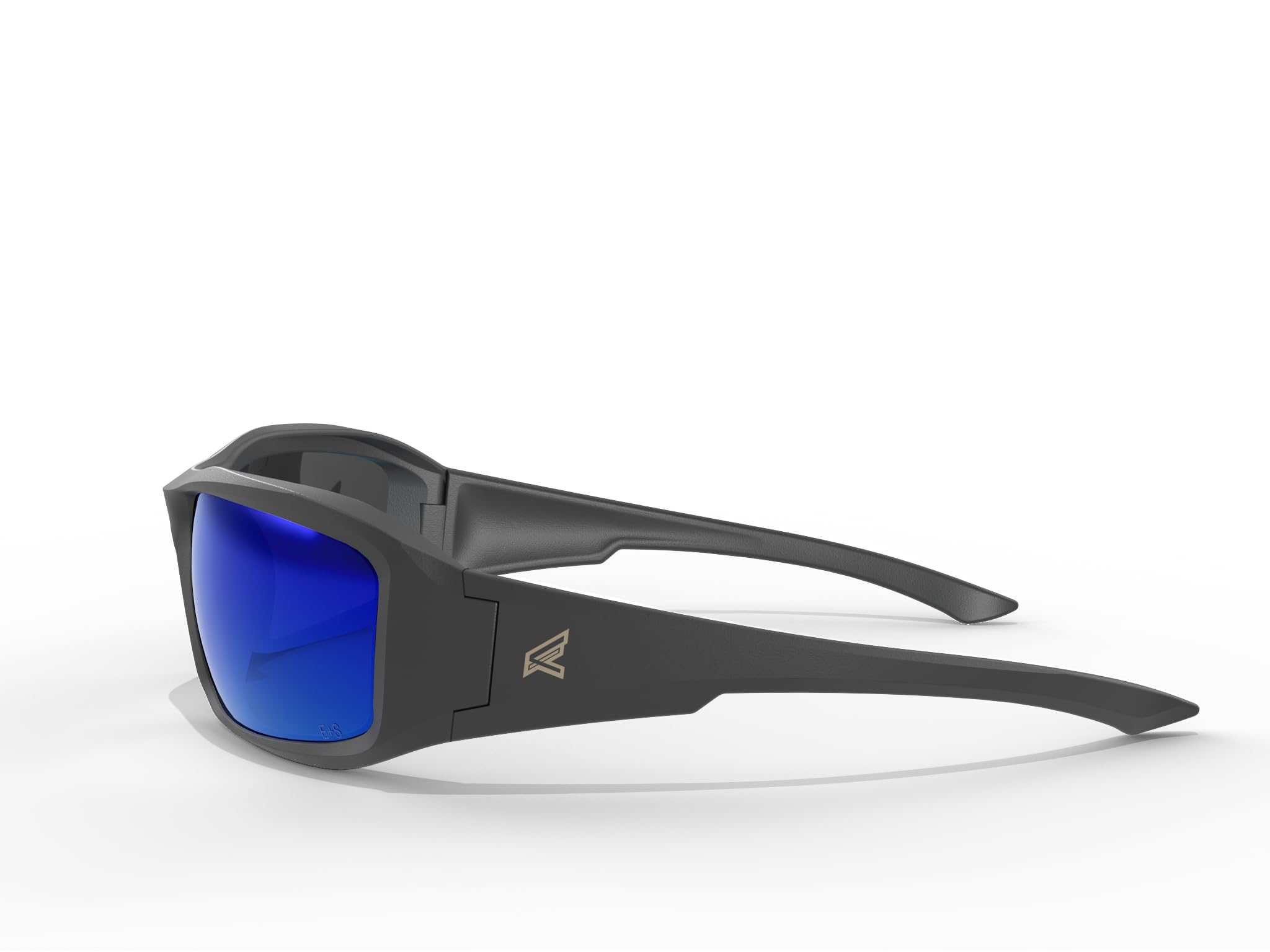 Edge XB138 Brazeau Torque Wrap-Around okulary ochronne, odporne na zarysowania, antypoślizgowe, UV 400, klasa wojskowa, zgodność z ANSI/ISEA i MCEPS, szerokość 12,8 cm, matowa czarna ramka z czerwonym