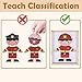 iPlay, iLearn Magnetic Wooden Dolls, Pretend Play Mix & Match It, Fun'n Cool Dress Up, Career Jigsaw Puzzle Toys, Fireman, Fridge Magnets, Educational Gift for 3, 4 Year Olds, Kids, Boys, Girls
