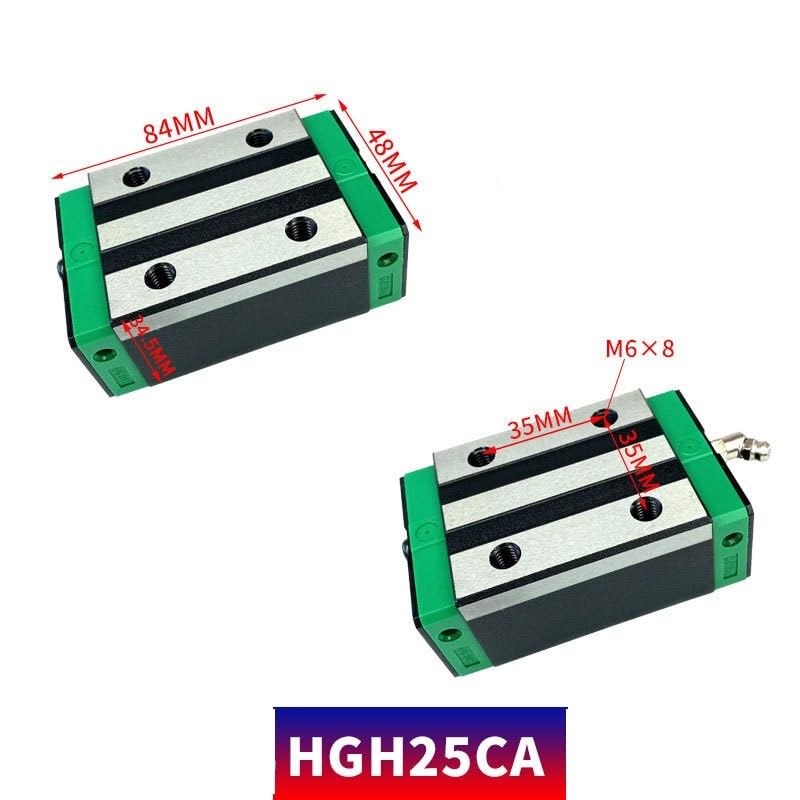 Blocs Linéaires HGH25CA – Lot De 2, Pour Rail 25 Mm, Guidage Précis CNC Ou Machines Industrielles