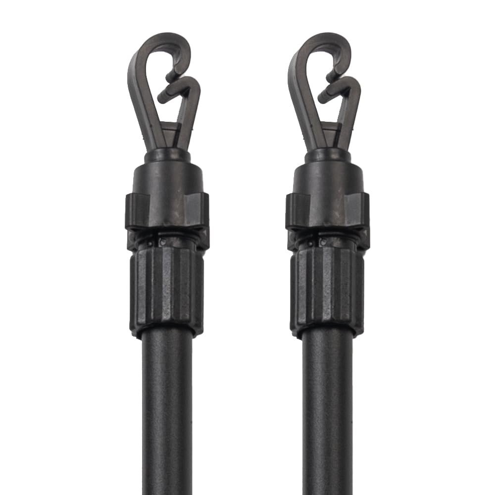 ARVO Washing Line Pole Prop Set of 2 – Adjustable Clothes Line Props Extend Up to 2.6m | Extendable Washing Poles for Outdoor Clothes Line Support – Black