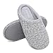 FANTURE Herren-Hausschuhe und Damen-Hausschuhe Indoor Memory Foam Kaschmir Baumwollmischung Gestrickt Herbst Winter Anti-Rutsch E321WMT029-Light Gray-38-39