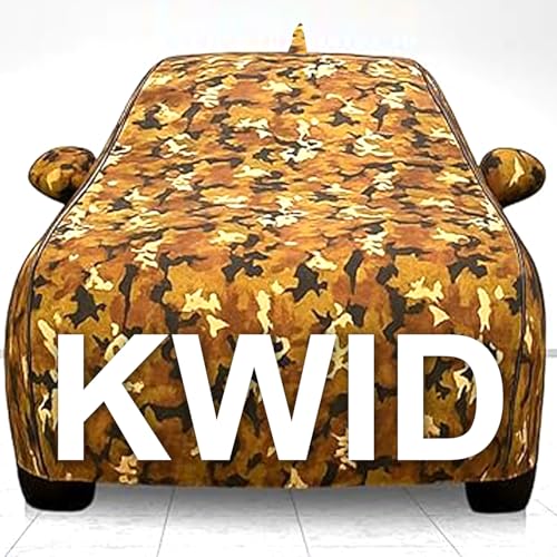 Image of 100% Waterproof Car Cover for Kwid UV Protection, Dustproof, Windproof | Custom Fit with Mirror Pockets, Belt & Buckle | All Weather Outdoor Body Cover (Blue, Kwid)