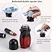 Kesell 2Pack Glass Roller Bottles 50ML Gradient Red Deodorant Bottle with Opener Refillable Glass RollerBall Deodorant Container for Essential Oils, Perfume (Black Lid)