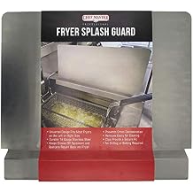 Chef Master Fryer Splash Guard - 20.5 x 15 Inch - Stops Oil Splattering, Universal Fit - 18-Gauge Stainless Steel Splatter Screen - Commercial Deep Fryer Protection - Oil Splatter Guard 90059