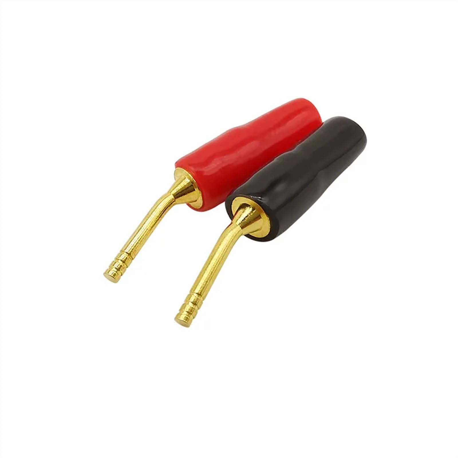 Petite fiche Banane plaquée Or de 2mm, 12 pièces/lot, Broche incurvée, fiches de Haut-Parleur Audio, Verrouillage à vis, Terminal de câblage, connecteur Banane