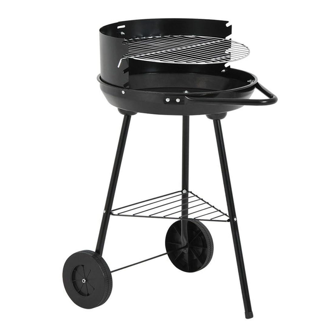 Acomoda Textil – Barbacoa de Carbon con Parrilla Redonda y Estructura de Acero, Ligera y Portatil. Asador 33x56 cm Ideal para Jardin, Camping o Terraza de Facil de Limpieza — view 5