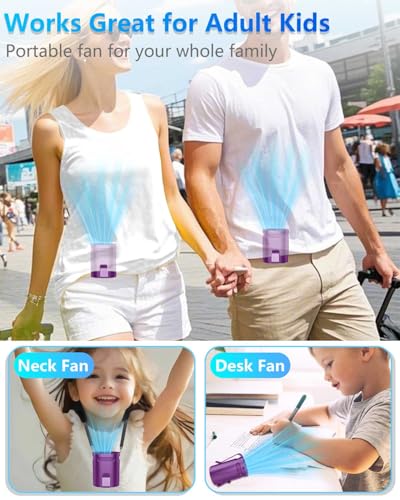 Image of Clip On Fan for Shirt Belt Pants-Mini Lightweight Portable Waist Fan Rechargeable Battery Powered,Hands Free Belt Loop Tshirt Hip