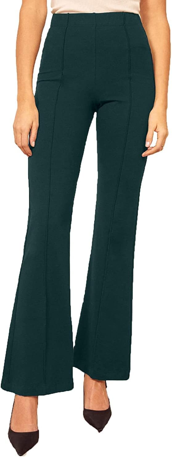 YOZOWomen's Regular Fit Cotton Blend Trouser