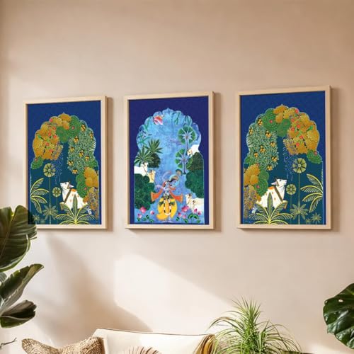 Image of NoWorries Wall decor paintings for living room - Wall frames for home decor /Wall hangings Home decor items - (Synthetic Engineered Wooden Frame) (MIN -2, 25x37 inches)