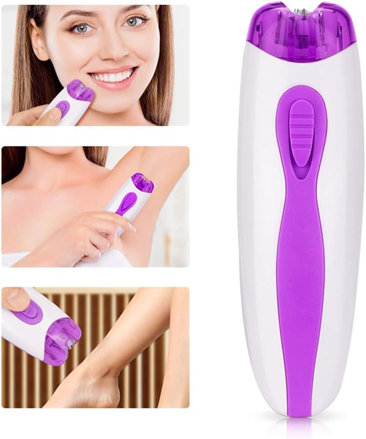 Mini Electric Epilator, Women's AAA Battery Powered Cordless Hair Remover For Lip, Chin, Knees, Cheeks, Toes, Bikini, Underarms, Lady Full Body Hair Shaver