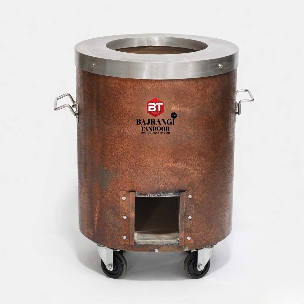 Pvt. Ltd | Copper Home Tandoor for Gas & Charcoal Use | Premium Domestic Tandoor Oven for Roti, Naan, Chicken & Paneer | Durable, Traditional & Easy-to-Use Kitchen Tandoor (CT1)-picture-10