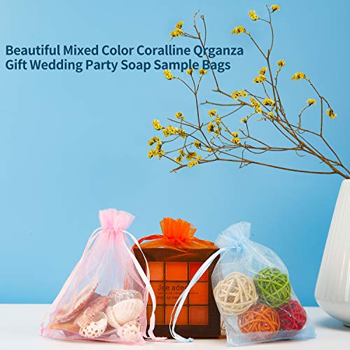 Wentao 100Pcs Organza Gift Bags, 4X4.72 Mixed Color Wedding Favor Bags With Drawstring, Premium Candy Jewelry Pouch Party Wrap thumb #5