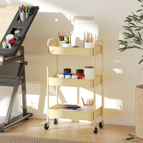 Chariot de rangement en métal pour optimiser les petits espaces