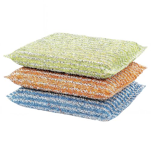 FORUMALL 3Pcs Colorful Strips, Soft Scouring Cloth, Dishcloth, Sponge, Thickening Kitchen, Brushing Pots, Not Easy To Get Oil, Household Washing Dishes（color Random） (3PCS)