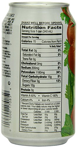 V8 100% Vegetable Juice, Original Low Sodium, 11.5 Ounce ...