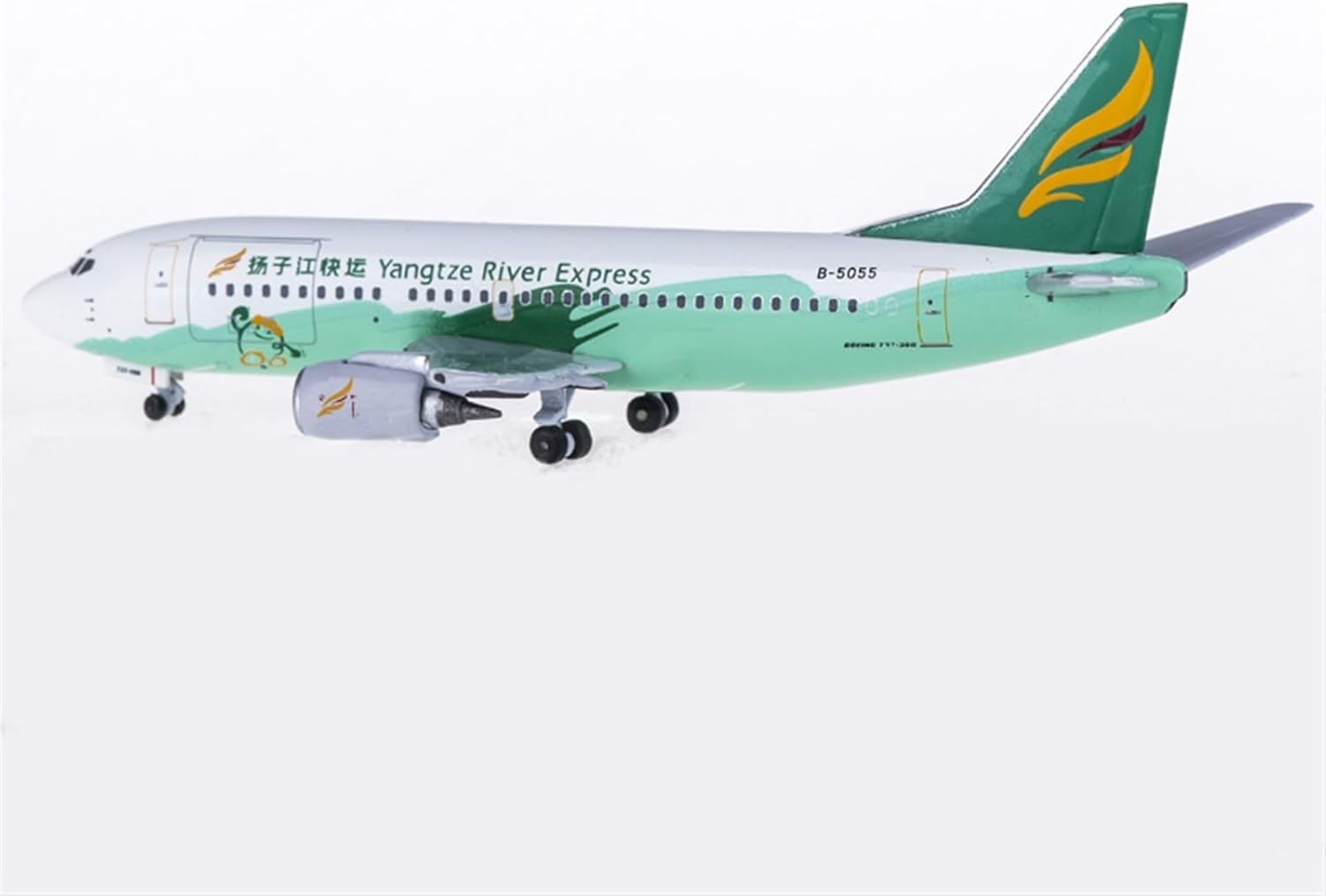 1 400 Scale for Airline Boeing 737-300b-5055 Miniature Die-Cast Alloy Airplane Model Collector Hobby Playgame Kit