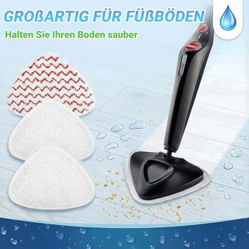 3 Stück für Vileda Steam Plus Dampfreiniger Ersatzbezug, Mikrofaser Ersatzpads für Vileda Steam Plus Dampfreiniger, Waschbar Ersatzbezüge für alle Böden