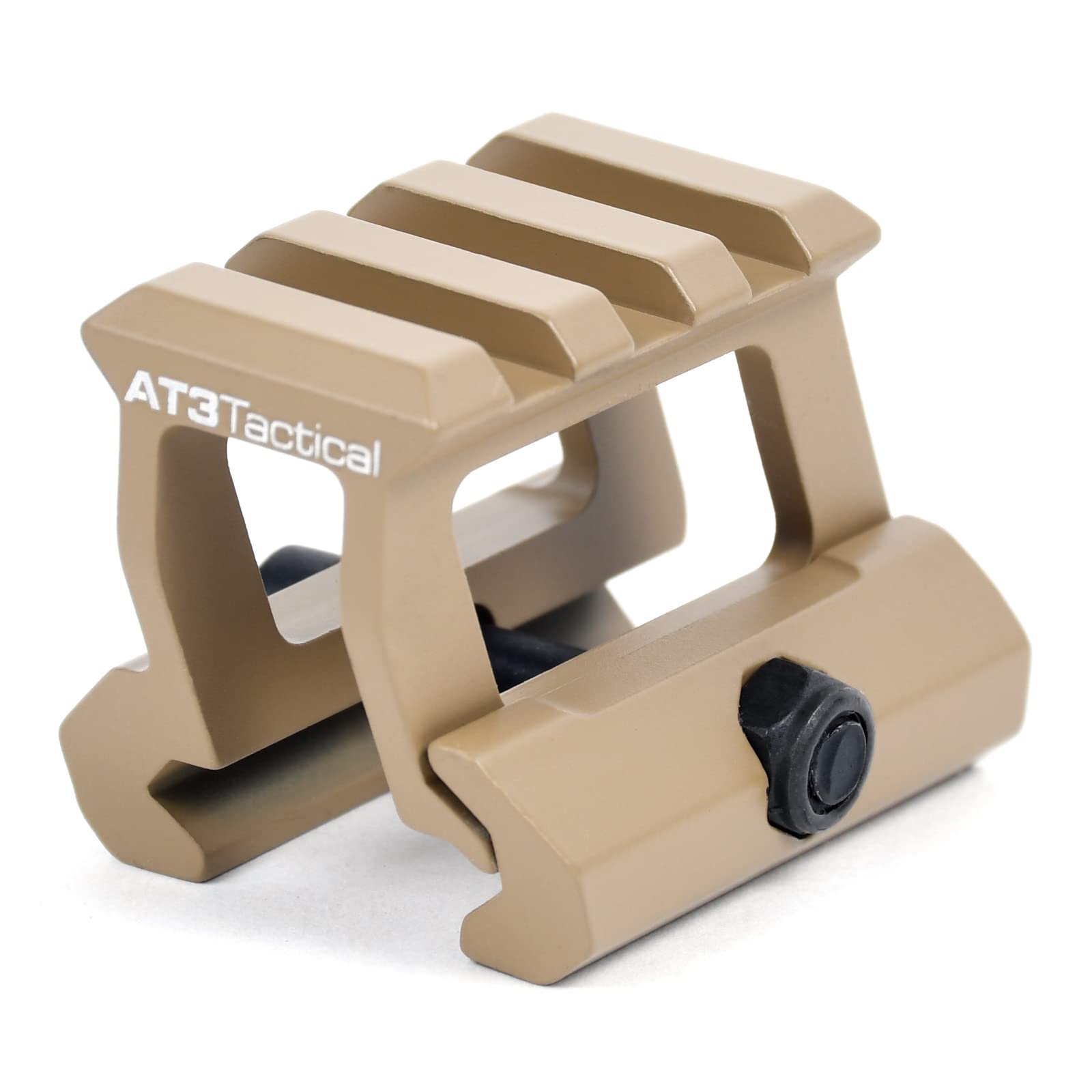 AT3 Tactical PRO-Mount Red Dot Riser Mount - .83 or 1 Inch Height - for RD-50 Red Dot Sight & Picatinny Mini Reflex Sights (1.0 Inch - FDE)