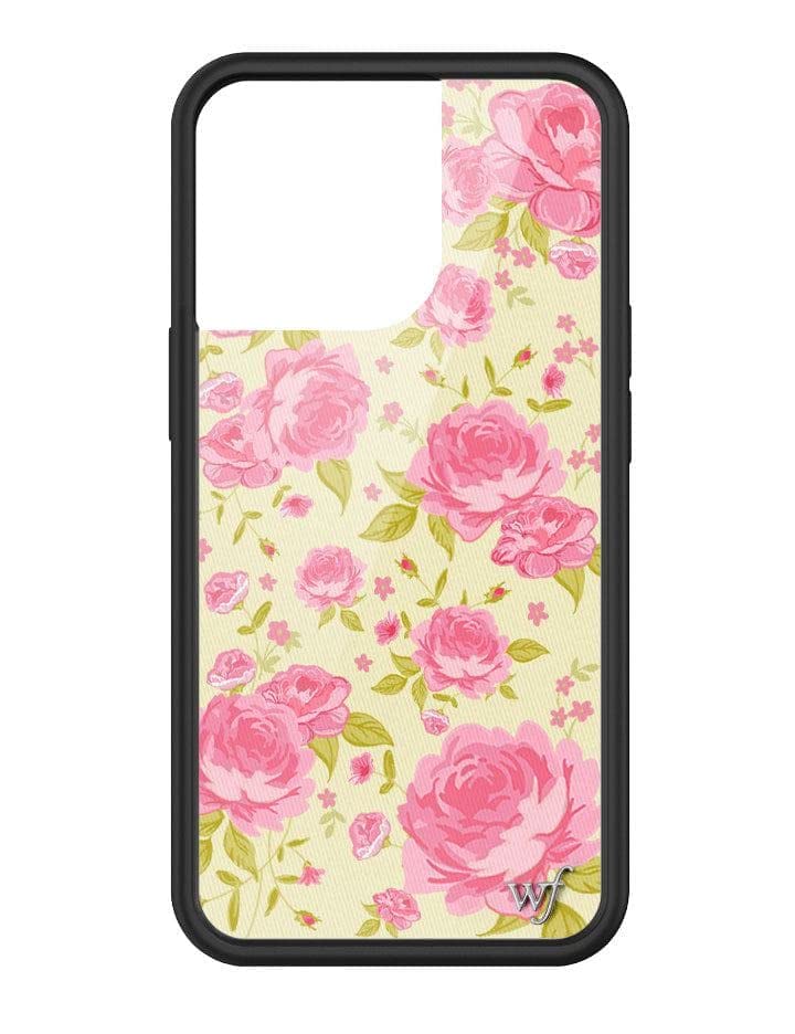 Wildflower Cases - Peony Floral Case, Compatible with Apple iPhone 13 Pro | Pink, Yellow, Floral, Bouquet, Trendy - Protective Black Bumper, 4ft Drop Test Certified, Women Owned Small Business