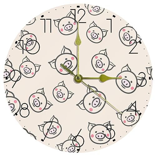 Horloge murale ronde silencieuse acrylique fonctionne avec piles pour salon
