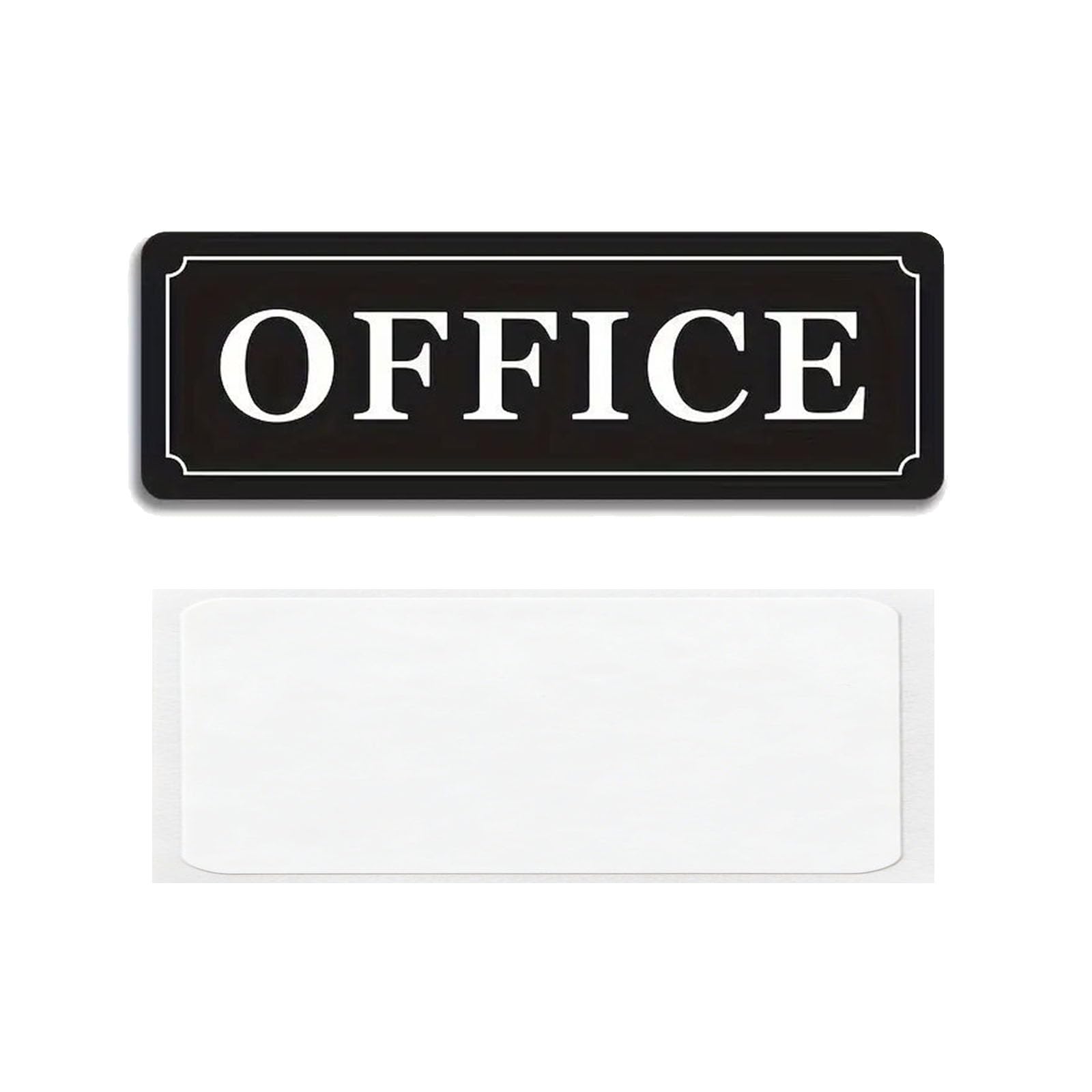DCYQAIN 9"ร3" Acrylic Office Door Sign, Black & White Professional Wall Cubicle Sign for Home & Workplace