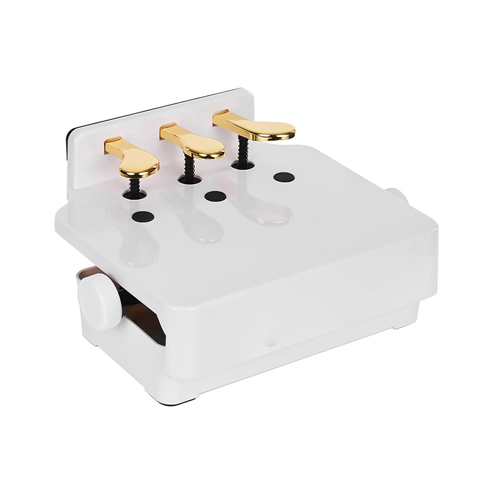 Estensore per Pedale per Pianoforte Bambini Accessorio Didattico 3 Pedali Altezza Regolabile Resistente ABS Ferro Uso Pianoforte Bianco (Bianco)