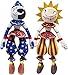 FNAF, peluche Sun Moondrop, 28 cm, FNAF, per violazioni di sicurezza, sole e luna, Sun FNAF, pagliaccio, peluche per ragazzi e ragazze (2 pezzi)